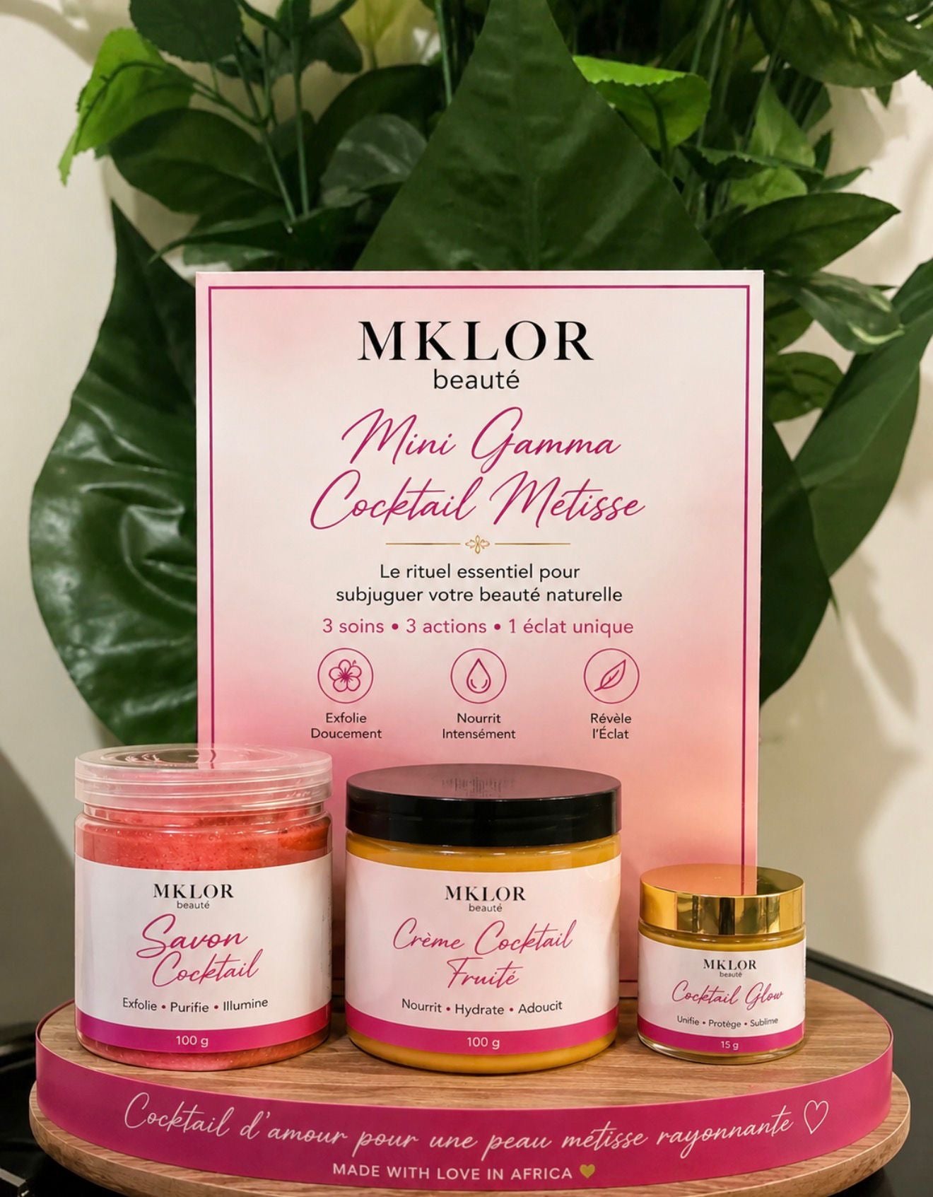 Mini Gamme Cocktail Métisse MKLOR Beauté – 3 Soins, 1 Éclat Unique