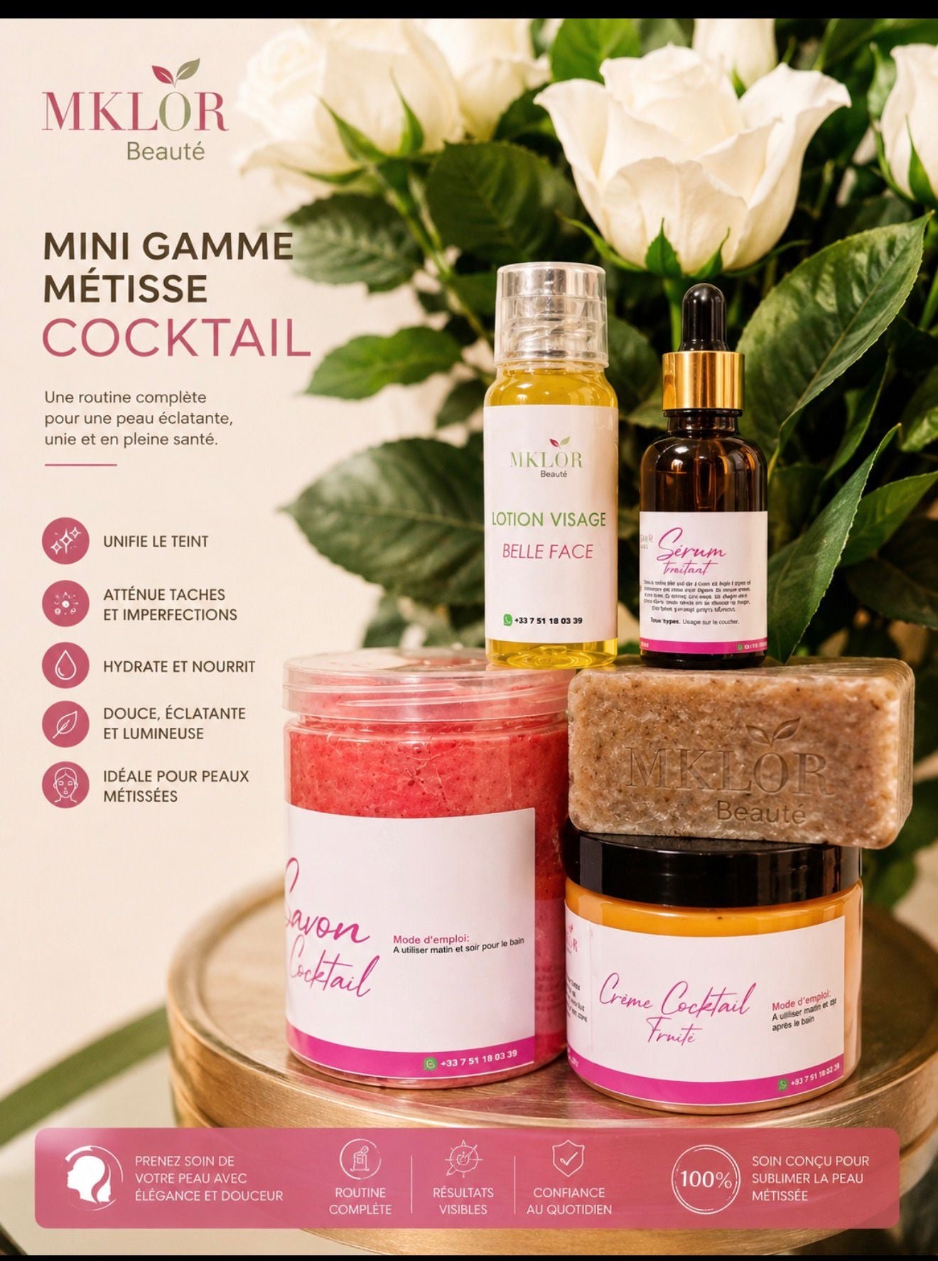 Mini Gamme Métisse Cocktail MKLOR Beauté – Routine Complète