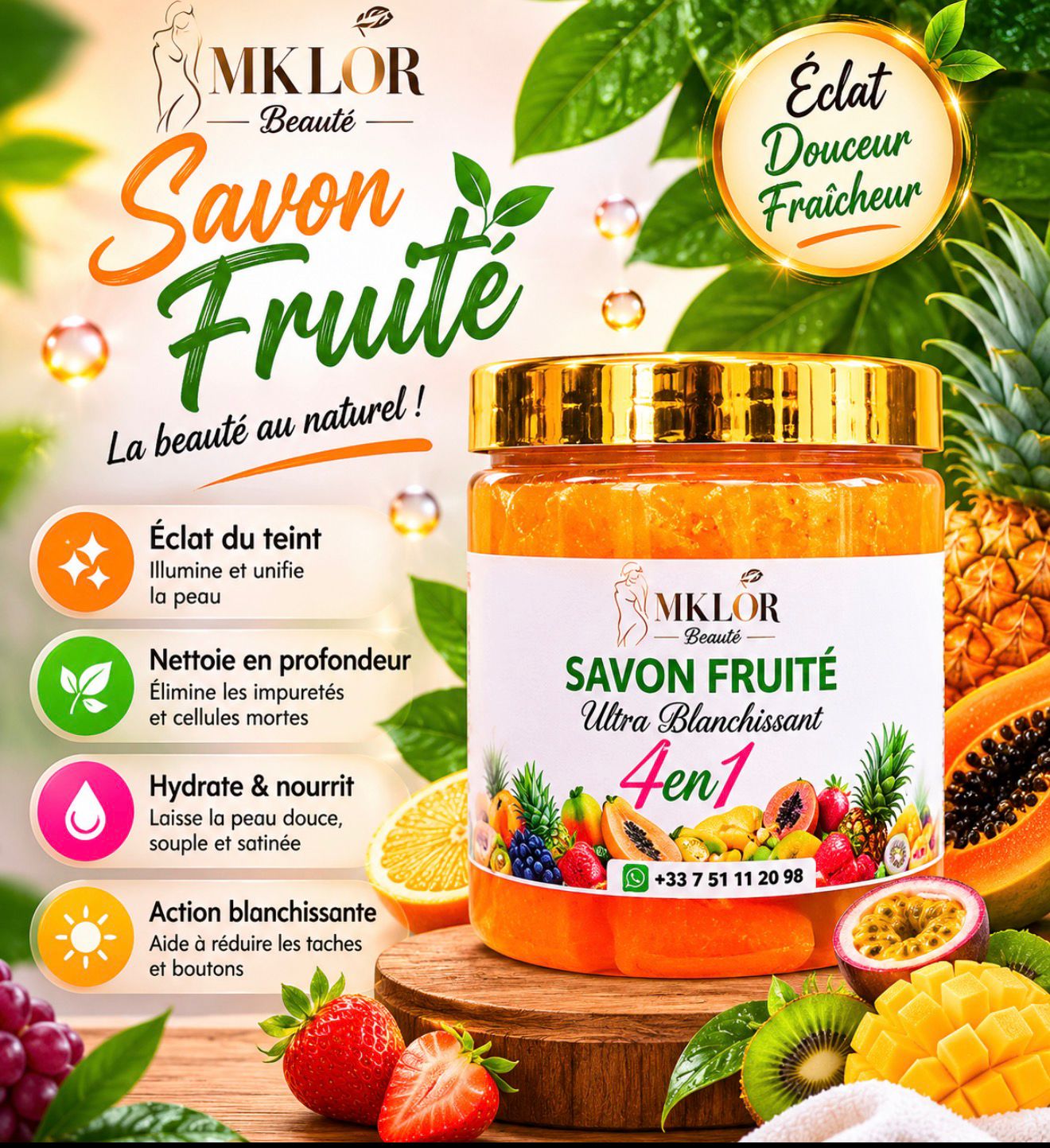 SAVON FRUITÉ ULTRA BLANCHISSANT